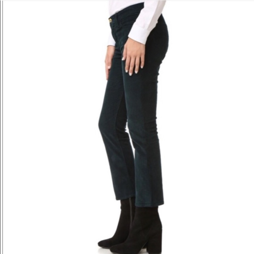 FRAME Le High Straight Corduroy Dark Emerald Pants